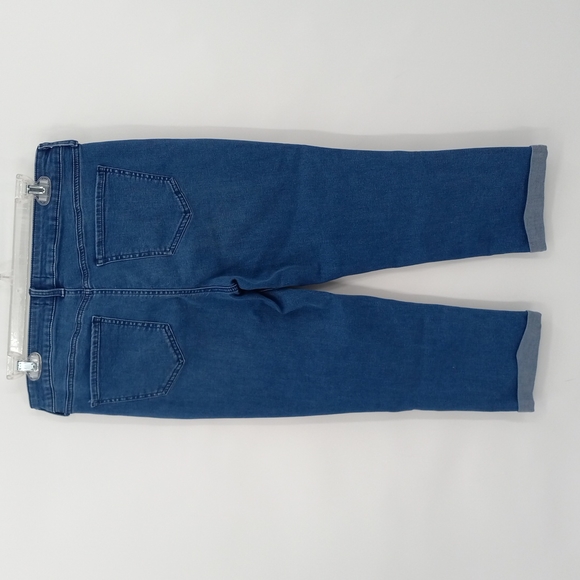 NYDJ Chloe Cropped Jeans Capri Cuffed Hem High Rise Casual Minimalist Size 8 - Picture 7 of 11